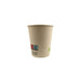 Vaso de cartón de fibra de bambú blanco con laminación PE 200ml A91mm - 50Uds