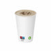 Vaso de cartón de fibra de bambú blanco con laminación PE 230ml A92mm - 50Uds