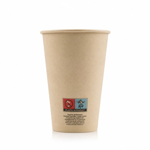 Vaso de cartón de fibra de bambú blanco con laminación PE 230ml A92mm - 50Uds