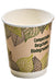 Vaso de cartón kraft con decoración de hojas de doble pared con laminado PLA 230ml A90mm - 25Uds