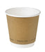 Vaso de cartón marrón de doble pared sin plástico, Base agua 300ml A86mm - 25Uds