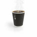 Vaso de cartón negro de doble pared sin plástico, Base agua 350ml A110mm - 25Uds