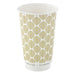 Vaso de cartón estampado de doble pared sin plástico, Base agua 460ml A136mm - 25Uds