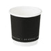 Vaso de cartón negro de doble pared sin plástico, Base agua 120ml Ø62mm A62mm - 25Uds