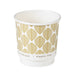 Vaso de cartón estampado de doble pared sin plástico, Base agua 120ml Ø62mm A62mm - 25Uds