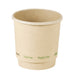 Vaso de cartón marrón de fibra de bambú de doble pared sin plástico, Base Agua 120ml A62mm - 25Uds