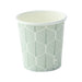 Vaso de cartón blanco con decoración de hojas 120ml A62mm - 100Uds
