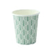 Vaso de cartón blanco con decoración de hojas 230ml A92mm - 50Uds