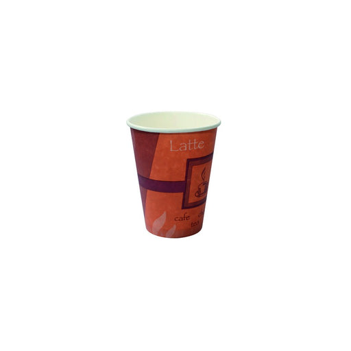 Vaso de cartón marrón decoración Pasión 350ml A111mm - 50Uds