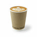 Vaso Rippley de cartón corrugado beige de doble pared 340ml A112mm - 25Uds