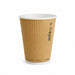 Vaso de cartón de doble pared ondulado Beige 350ml A110mm - 25Uds