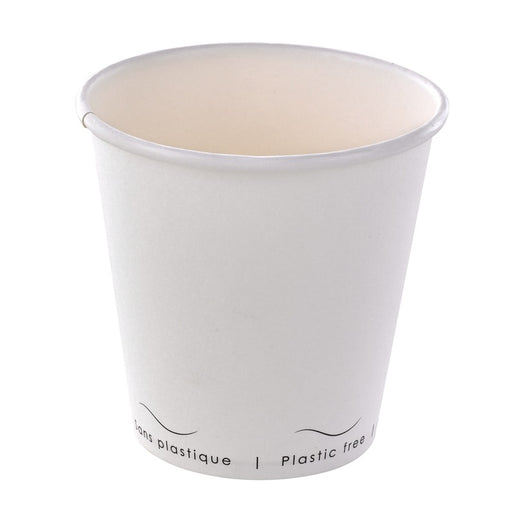 Vaso de cartón blanco Eden sin plástico, Base agua 300ml A86mm - 50Uds