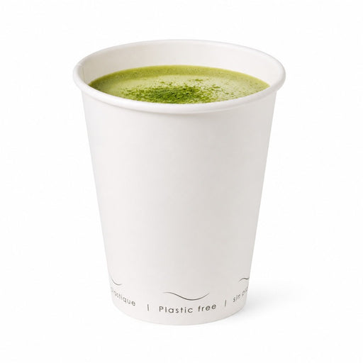 Vaso de cartón blanco Eden sin plástico, Base agua 350ml A110mm - 50Uds