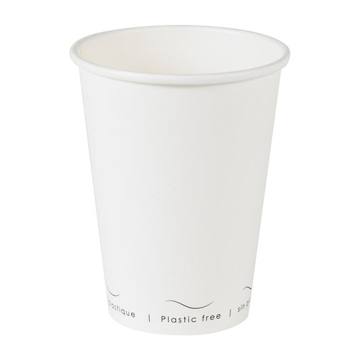 Vaso de cartón blanco Eden sin plástico, Base agua 350ml A110mm - 50Uds