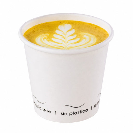 Vaso de cartón blanco Eden sin plástico, Base agua 72ml A57mm - 50Uds