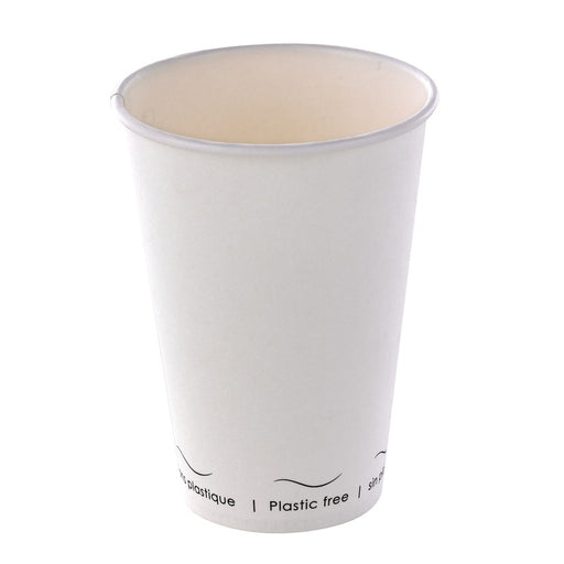 Vaso de cartón blanco Eden sin plástico, Base agua 200ml A91mm - 50Uds