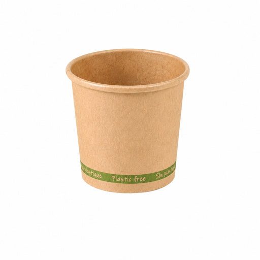 Vaso Zen de cartón kraft sin plástico, base agua 72ml A57mm - 50Uds