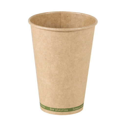 Vaso Zen de cartón kraft sin plástico, base agua 200ml A91mm - 50Uds