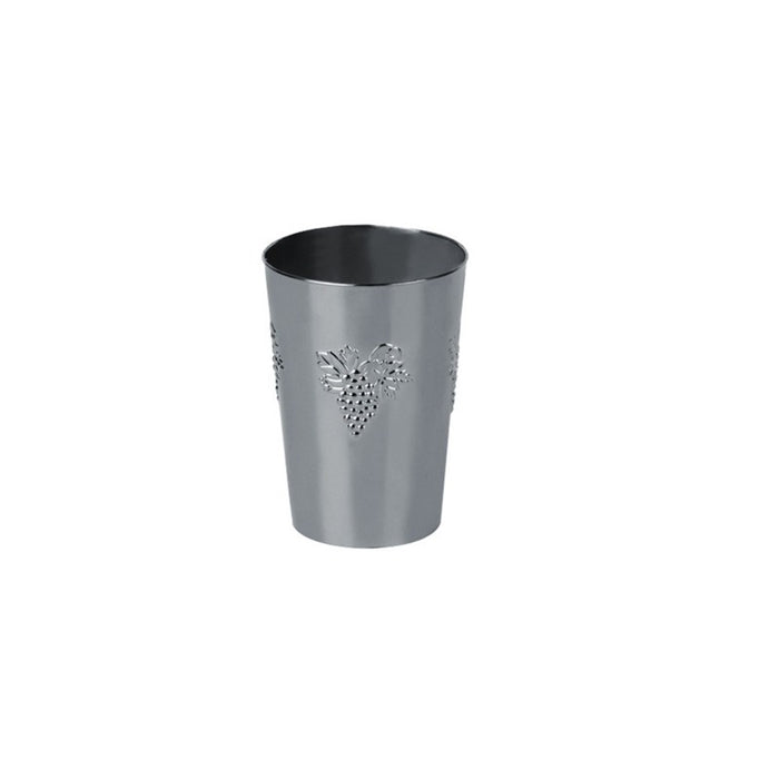 Vaso PP plateado con motivo de racimo de uvas 180ml A80mm - 10Uds