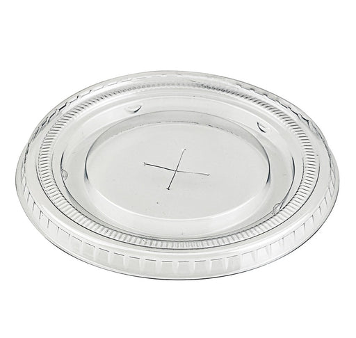 Tapa plana transparente PET con apertura en cruz para 210GKTP12/14/16 Ø92mm - 100Uds