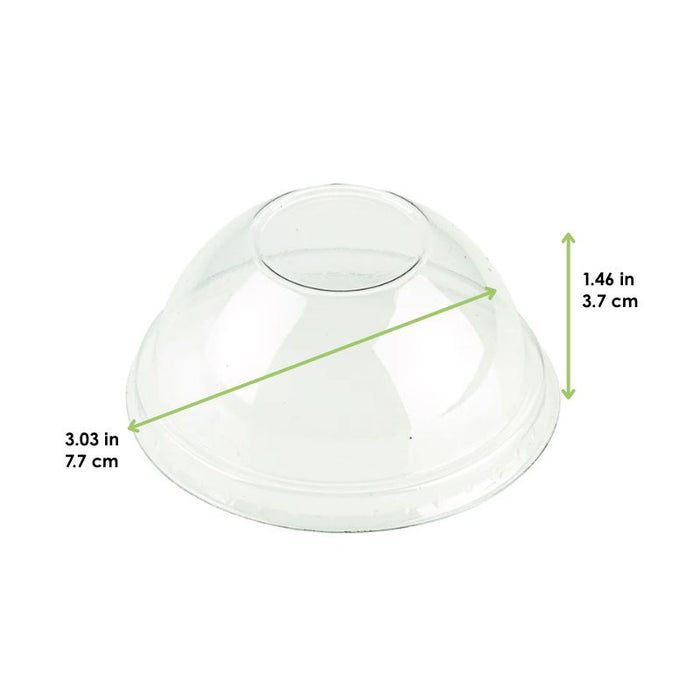 Tapa cúpula transparente PET sin agujero para 210GKP251/301/351 Ø77mm - 50Uds