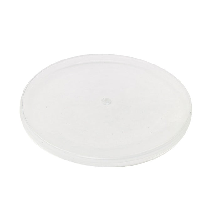 Tapa plana transparente PP Ø75mm A5mm - 100Uds
