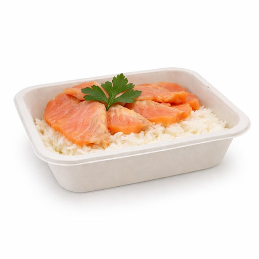Bandeja de Pulpa laminada PLA Menu 2 compartimentos - 50Uds