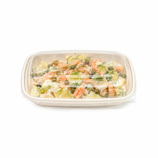 Tapa de cúpula rectangular transparente PET 135x165mm A9mm - 50Uds