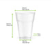 Vaso de postre de plástico PLA transparente 250ml A85mm - 50Uds