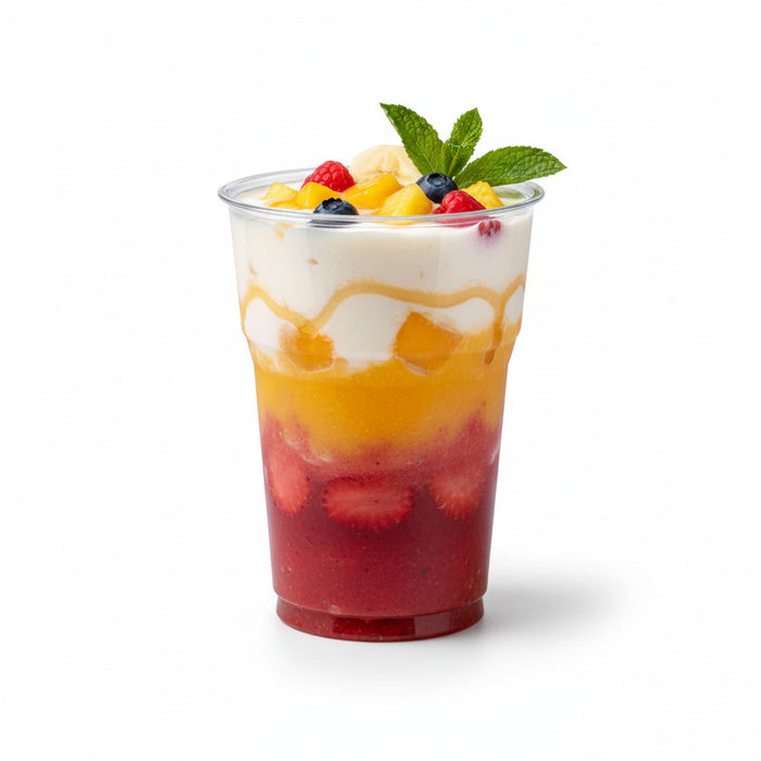 Vaso de postre de plástico PLA transparente 400ml A115mm - 50Uds