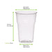 Vaso de postre de plástico PLA transparente 400ml A115mm - 50Uds