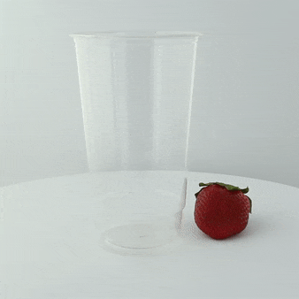 Vaso de postre de plástico PLA transparente 670ml A155mm - 50Uds