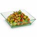 Plato verde transparente rectangular en PS KLARITY 65x65mm - 50Uds