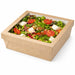 Caja cuadrada de cartón marrón con tapa ventana KRAY 3000ml 265x265mm A50mm - 25Uds