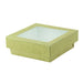 Caja cuadrada de cartón marrón con tapa ventana KRAY 3000ml 265x265mm A50mm - 25Uds