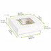 Caja cuadrada de cartón blanco con tapa ventana KRAY 350ml 115x115mm A40mm - 25Uds