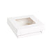 Caja cuadrada de cartón blanco con tapa ventana KRAY 700ml 135x135mm A50mm - 25Uds