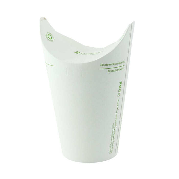 Caja de cartón blanco con cierre integrado 375ml A105mm - 25Uds