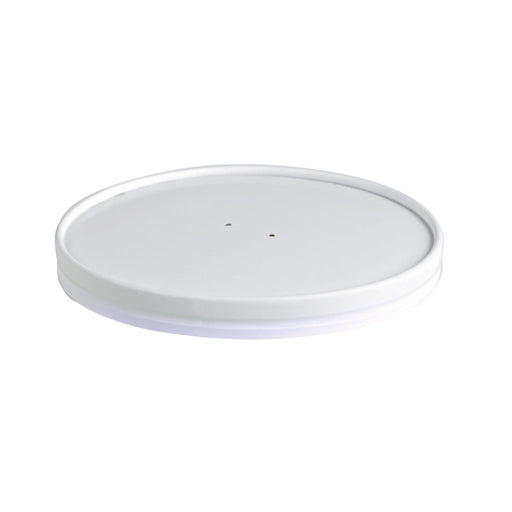 Tapa plana de cartón blanco sin plástico, Base agua Ø62mm - 50Uds