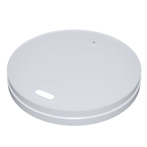 Tapa plana de cartón blanco sin plástico, Base agua Ø90mm - 50Uds