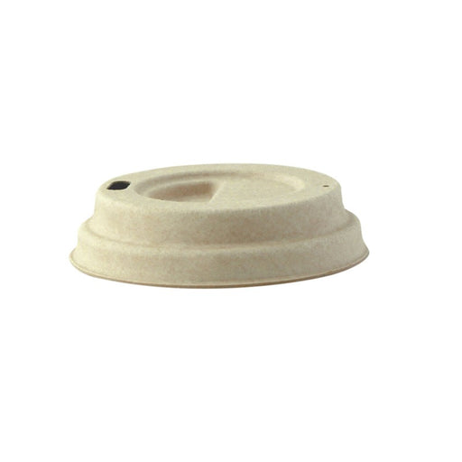 Tapa cúpula marrón con pico vertedor de pulpa para bebida caliente Ø62mm - 100Uds