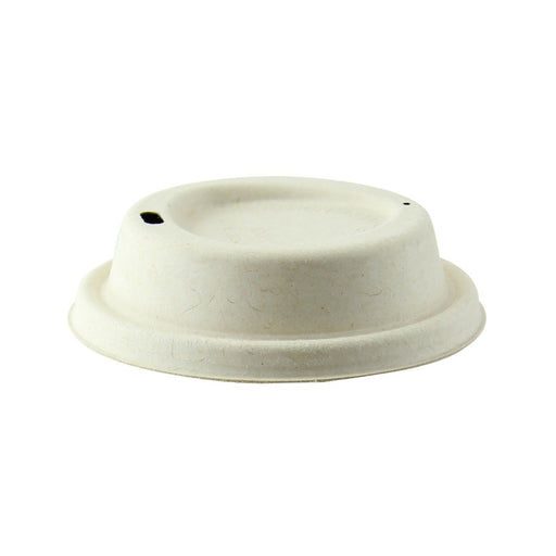 Tapa cúpula marrón con pico vertedor de pulpa para bebida caliente Ø90mm - 100Uds