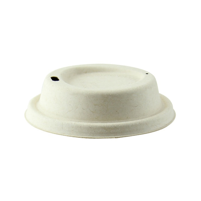 Tapa cúpula marrón con pico vertedor de pulpa para bebida caliente Ø90mm - 100Uds