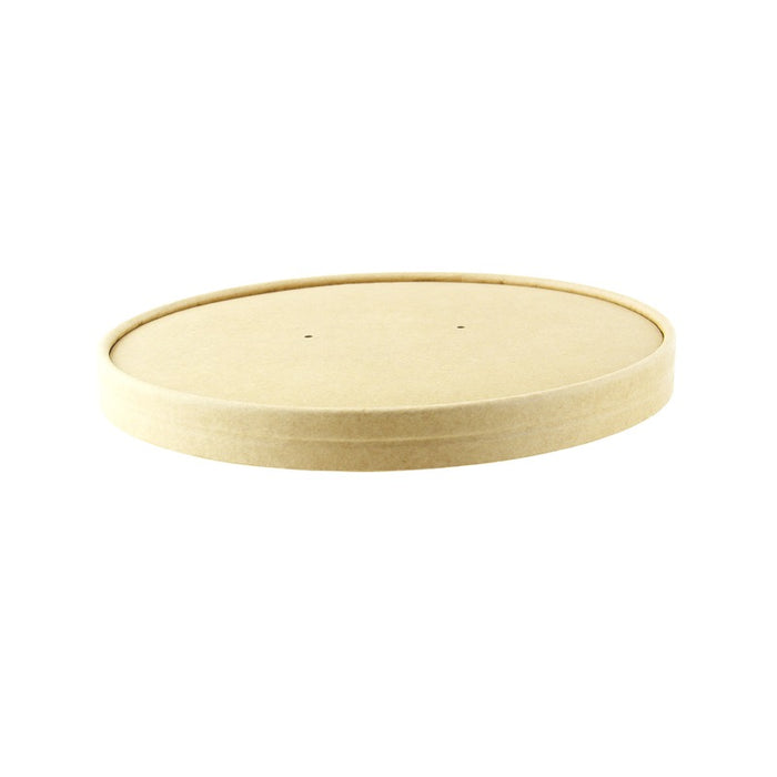 Tapa plana marrón de cartón kraft perforado para vapor Ø185mm - 45Uds