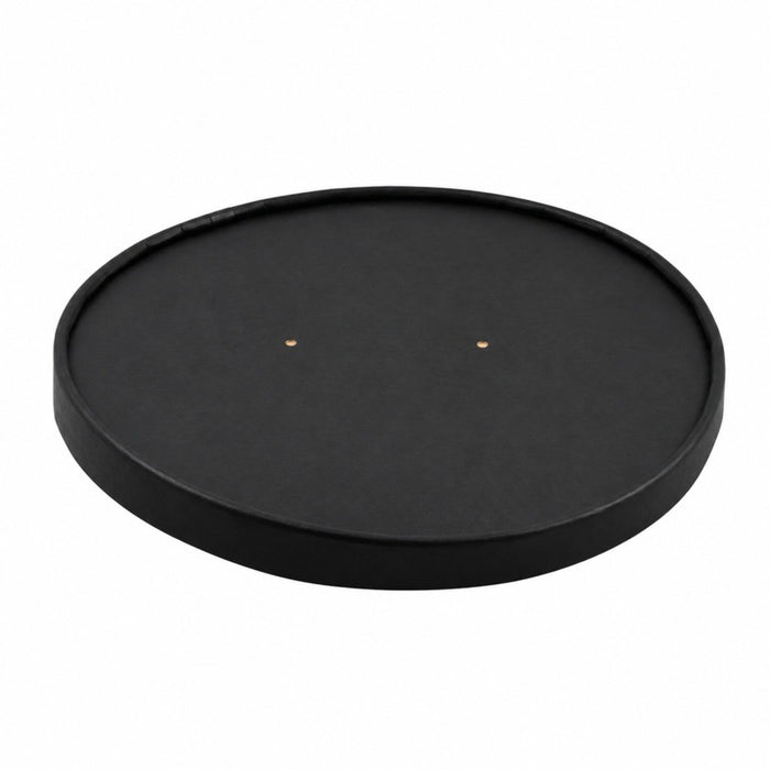 Tapa plana negra de cartón kraft perforado para vapor Ø185mm - 45Uds