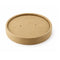 Tapa plana marrón de cartón kraft perforado para vapor Ø97mm - 50Uds