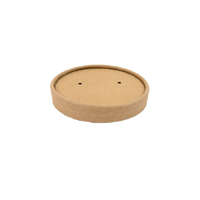Tapa plana marrón de cartón kraft perforado para vapor Ø97mm - 50Uds