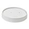 Tapa plana blanca de cartón kraft perforada para vapor Ø97mm - 50Uds