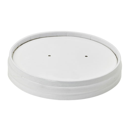 Tapa plana blanca de cartón kraft perforada para vapor Ø97mm - 50Uds
