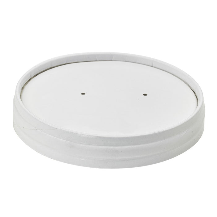 Tapa plana blanca de cartón kraft perforada para vapor Ø97mm - 50Uds